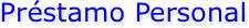 Préstamo Personal